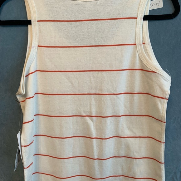 Three Dots Cream and Red Striped Top NWT Size S‎ - Picture 2 of 6